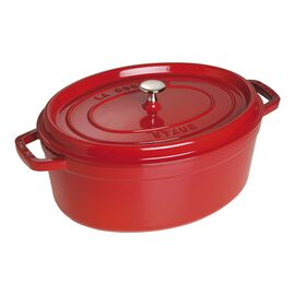 5.5 l cast iron oval Cocotte, cherry