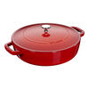 Braisers, 28 cm round Cast iron Saute pan Chistera cherry, small 1