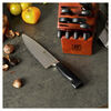 Four Star, 12-pc, Knife block set, walnut, small 11
