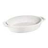 Ceramique, Pirofila ovale - 17 cm, Colore bianco puro, small 1