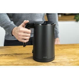Elektrisk vattenkittel, 1 l, Svart