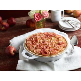 Tarte-Form 24 cm, rund, Weiß, Keramik