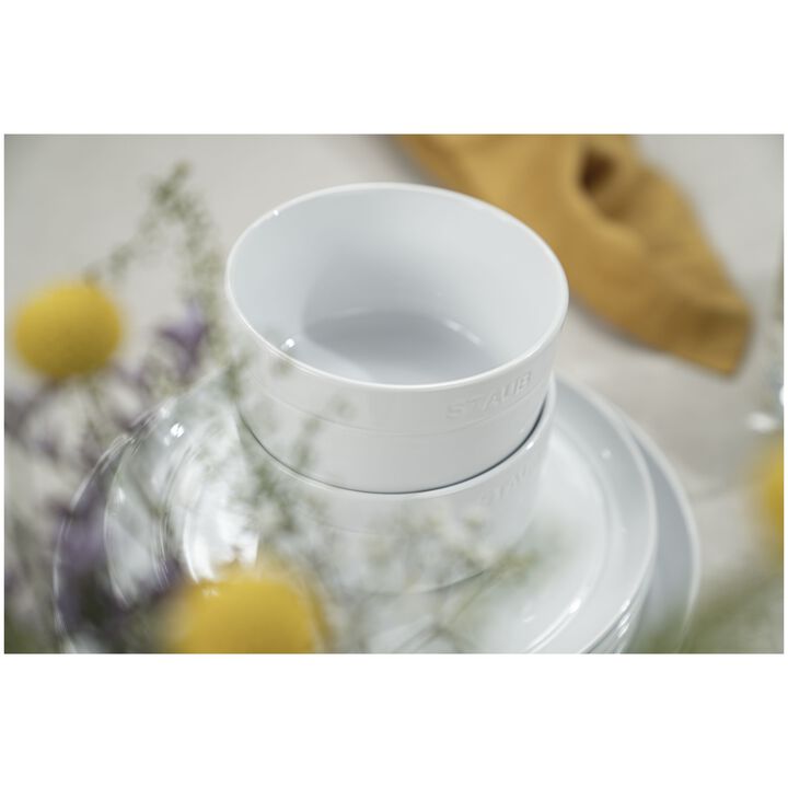 Dinnerware, 4-pc, Cereal Bowl Set, white, large 2
