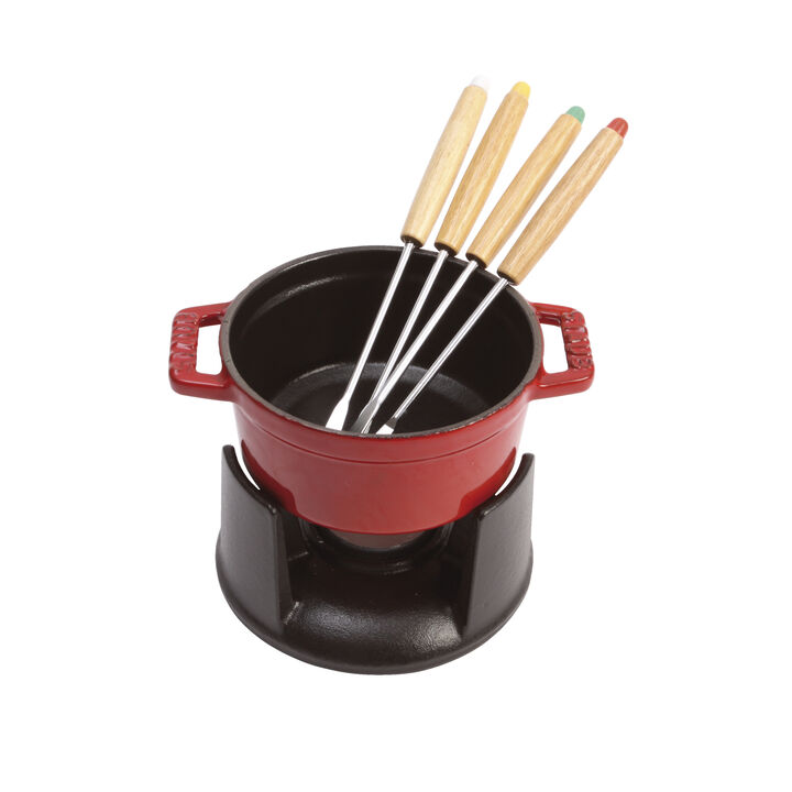 Specialities, 10 cm Cast iron Fondue Set cherry, large 2