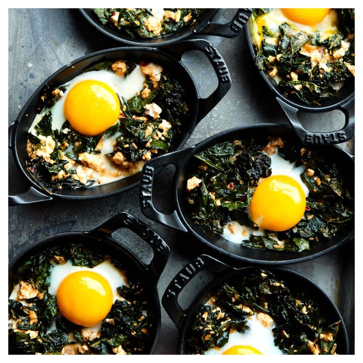 Cast Iron, 6-inch, Oval, Mini Gratin Baking Dish, Black Matte, large 2