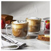 Sorrento Plus Double Wall Glassware, 2-pc, Cappuccino Glass Mug Set, small 5