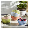 Ceramique, 12 cm / 6-pcs ceramic Bowl set macaron mixed colours, small 2