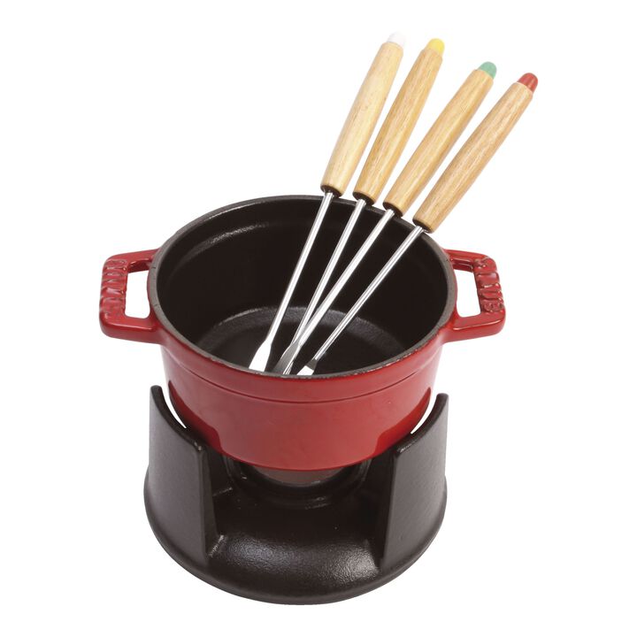 Specialities, 10 cm Cast iron Fondue Set cherry, large 1