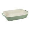 Stoneware, 3-pc, Rectangular Baking Dish Set, eucalyptus, small 3