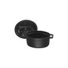 La Cocotte, Cocotte Schweinedeckel 17 cm, oval, Schwarz, Gusseisen, small 7