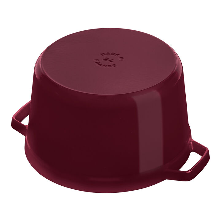 La Cocotte, Cocotte tief 24 cm, rund, Bordeaux, Gusseisen, large 4