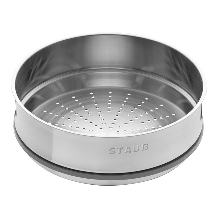 La Cocotte, Cocotte com vaporizador 26 cm, redondo, Preto, Ferro fundido, large 4