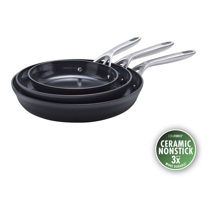Motion Ceramic, 3 Piece aluminum frying pan set, large 1