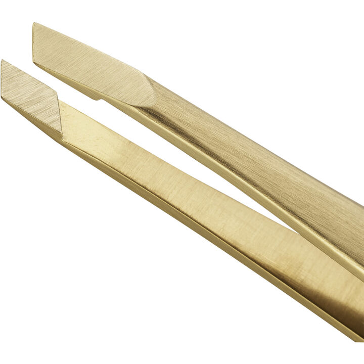 PREMIUM, 3.5-inch Gold Edition Tweezers, Slanted , large 3