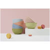 Ceramique, 12 cm / 6-pcs ceramic Bowl set macaron mixed colours, small 10