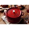 Cast Iron - Round Cocottes, 9 qt, Round, Cocotte, Cherry - Factory Second, small 12