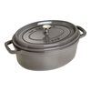 La Cocotte, Cocotte 37 cm, oval, Graphit-Grau, Gusseisen, small 1