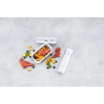 Vakumlu Yemek Taşıma Kabı, S, Plastik, Beyaz-Gri,,large 6