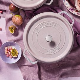 28 cm round Cast iron Cocotte cherry blossom