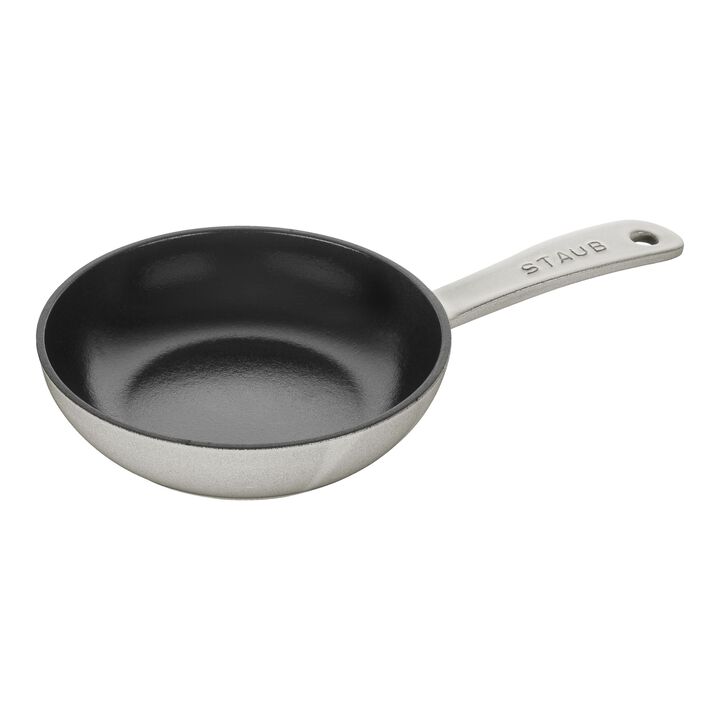 Cast Iron, 6.5-inch, Petite Frying Pan, White Truffle, large 1