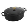 Bellamonte, Cocotte 33 cm, Ovale, Noir mat, Fonte, small 1