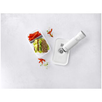Vakumlu Yemek Taşıma Kabı, M, Plastik, yarı şeffaf-Gri,,large 6