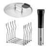 ENFINIGY, Set per cottura sous-vide con griglia e coperchio, 3-pz. / 24cm, nero / argento, Acciaio, small 1