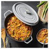 La Cocotte, Cocotte 31 cm / 5,5 l, Oval, Grafitgr&aring;, St&oslash;bejern, small 3