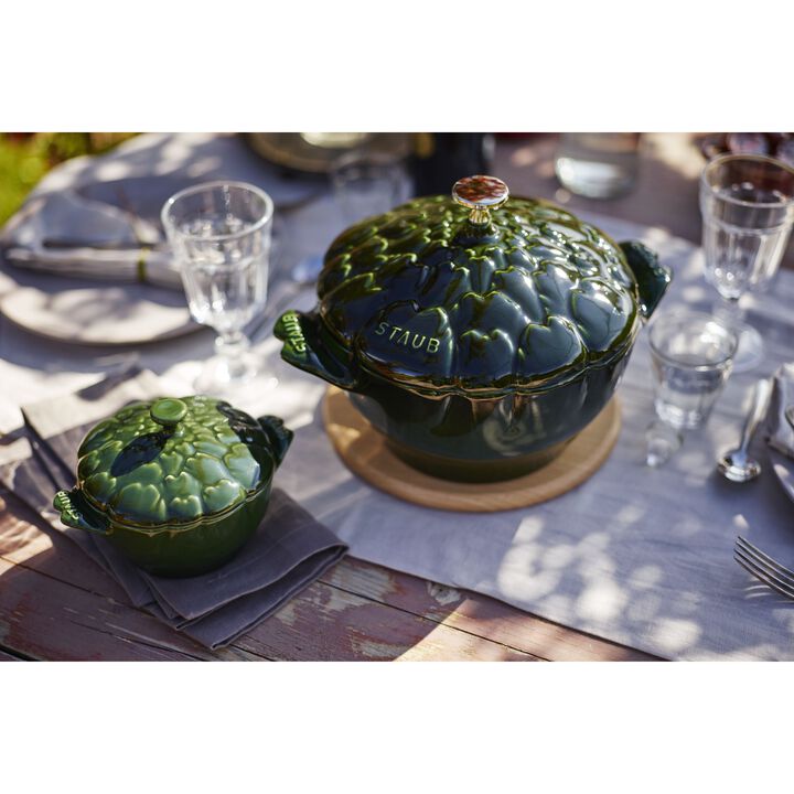 La Cocotte, Cocotte 22 cm / 3 l, Artisjok, Basilicumgroen, large 2