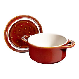 Mini Cocotte 10 cm, rund, Antik-Kupfer, Keramik