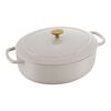 Bellamonte, Cocotte 33 cm, oval, Elfenbein-Wei&szlig;, Gusseisen, small 1
