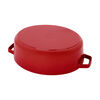 Cast Iron, 6.25 qt, Wide Oval Dutch Oven, cherry - Factory Second, small 7