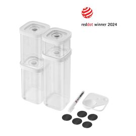 CUBE-set, S / 6-delig, transparant-wit