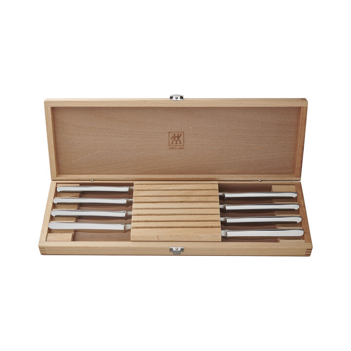 Steak Sets, 8-pc, Stainless Steel Serrated Steak Knife Set With Wood Presentation Case, large 1