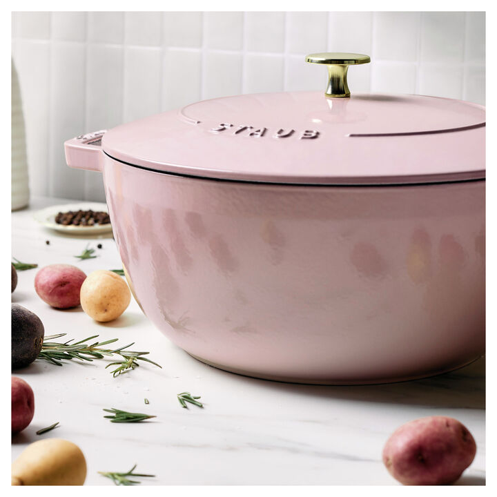 Cast Iron, 5 qt, Essential French Oven, Pink Peony, large 2