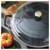 Cast Iron, 3.5 qt, Braiser With Glass Lid, Pink Peony, small 10