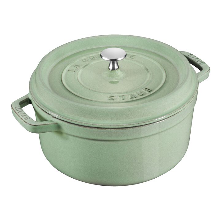 La Cocotte, Cocotte 28 cm, redondo, Verde seco, Ferro fundido, large 1