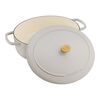 Bellamonte, Cocotte 33 cm, oval, Elfenbein-Wei&szlig;, Gusseisen, small 4