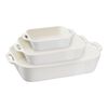 Ceramique, Set de bandejas de horno S/M/L 3-pzs, Blanco marfil, small 1