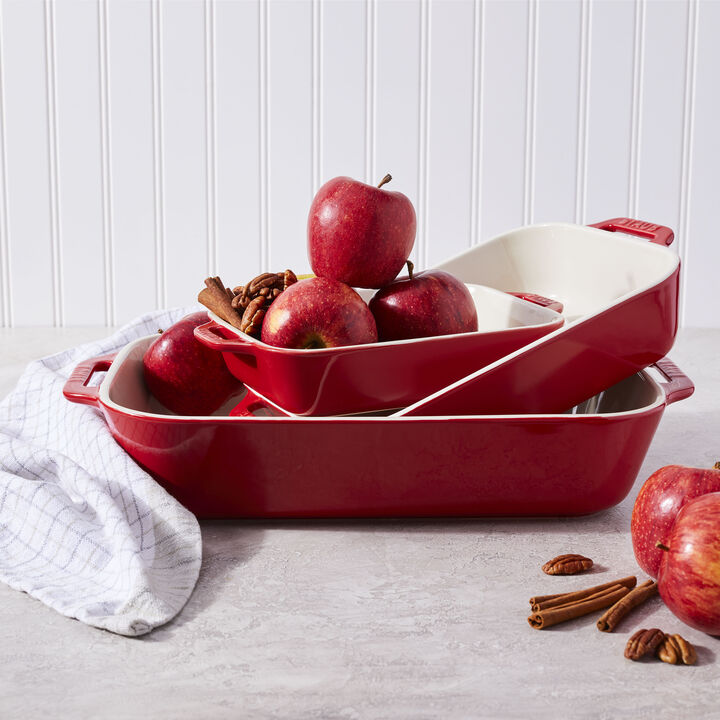 Ceramique, Ensemble de plats à four 3-pcs, large 2