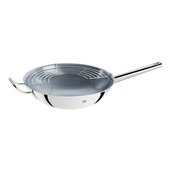 Plus, Wok, 32 cm, 18/10 Edelstahl, Keramikbeschichtung, large 4