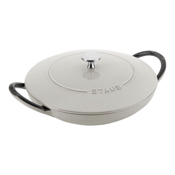 Cast Iron, 9.5-inch, Wok, White Truffle, large 1
