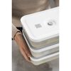Fresh & Save, Vakuum Lunchbox Set, 3-tlg. / L flach, Semitransparent-Grau, Kunststoff, small 6