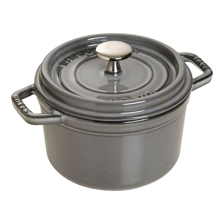 La Cocotte, Cocotte 14 cm / 800 ml, Rund, Grafitgrå, Støbejern, large 1