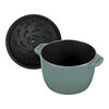 La Cocotte, 1.75 l cast iron round Rice cocotte, eucalyptus, small 3