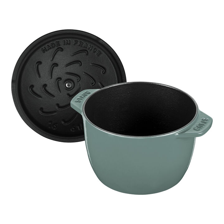 La Cocotte, 1.75 l cast iron round Rice cocotte, eucalyptus, large 3