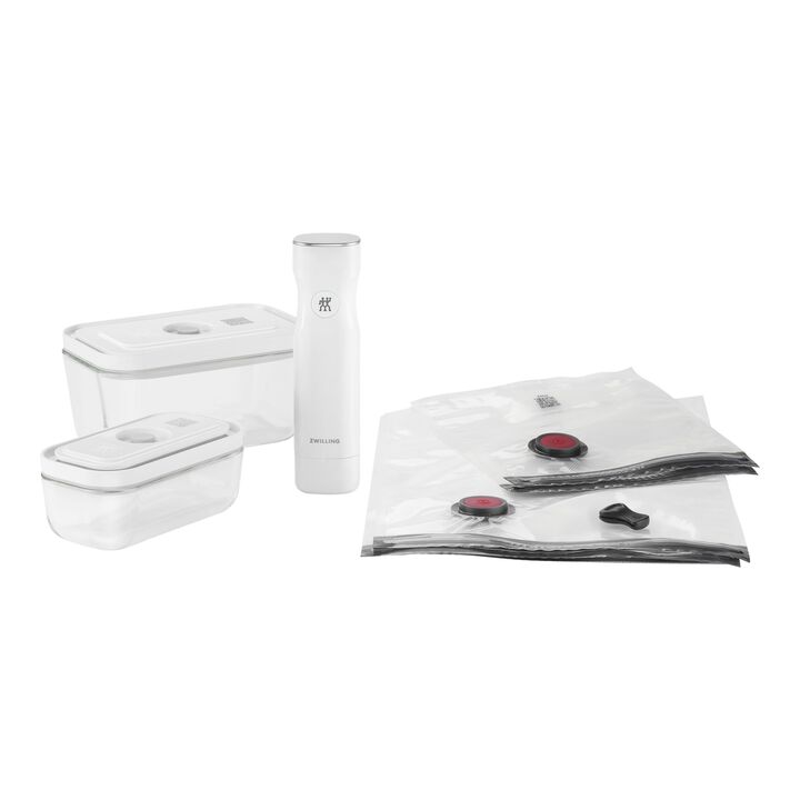 Fresh & Save, Kit de démarrage sous vide, Verre / S/M, 7-pcs, Blanc, large 1