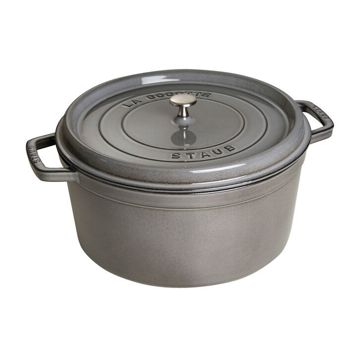 La Cocotte, Cocotte 30 cm, redondo, Cinza grafite, Ferro fundido, large 1