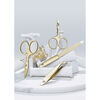 PREMIUM, Cuticle tweezers, 18/10 Stainless Steel | gold, small 6