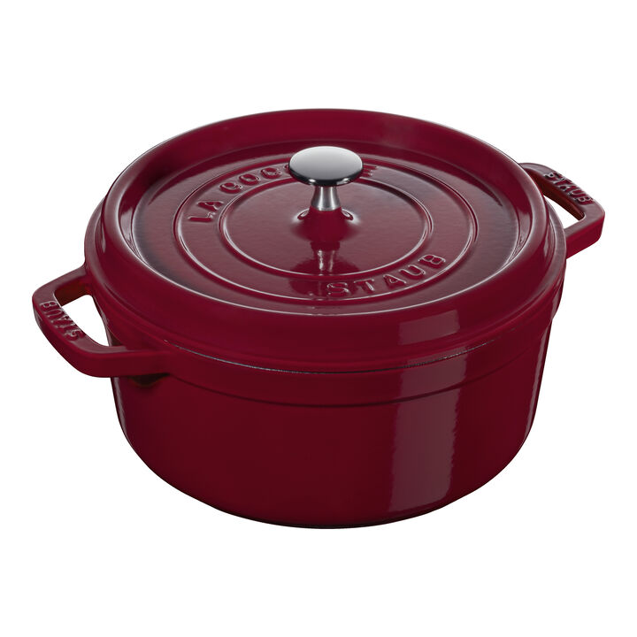 La Cocotte, Cocotte 24 cm / 3,7 l, Rund, Bordeaux, Støbejern, large 1
